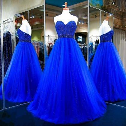 Long Prom Dress,Tulle Ball Gowns,Ro..