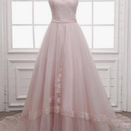 Tulle Sweetheart Neckline A-line Wedding Prom..