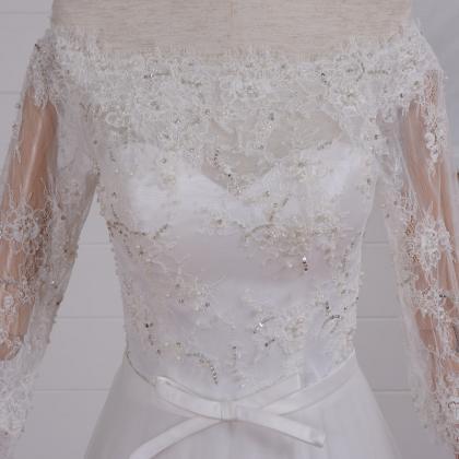 Ivory Wedding Dress Beautiful Lace Wedding Long..