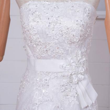 2015 Empire Waist Wedding Dress/strapless Wedding..