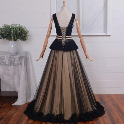 2015 Black Tulle And Applique Wedding Gowns ,cute..