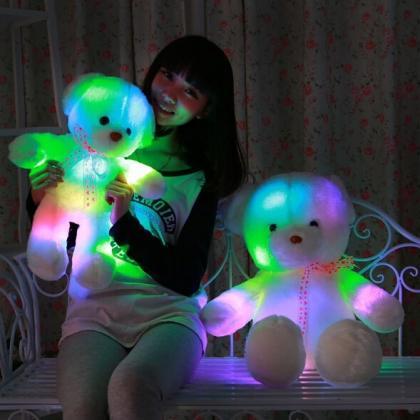Led Light Teddy Bear Plush Toys Flash Shining Toys..