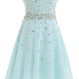 Short Tulle Homecoming Dress with J..