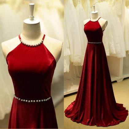 2016 Elegant Long Burgundy Prom Dresses Sexy..
