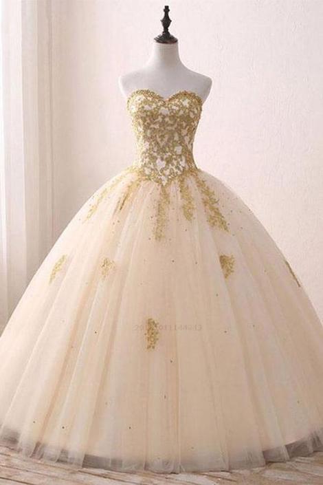 Prom Dresses Long Fabulous Tulle Lace Sweetheart Neck Long Prom Dress, Sweet 16 Dress