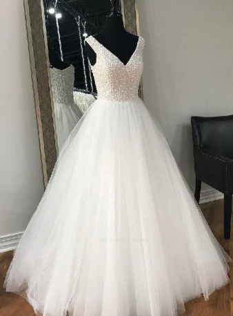 Custom Made Comfortable White Prom Dress