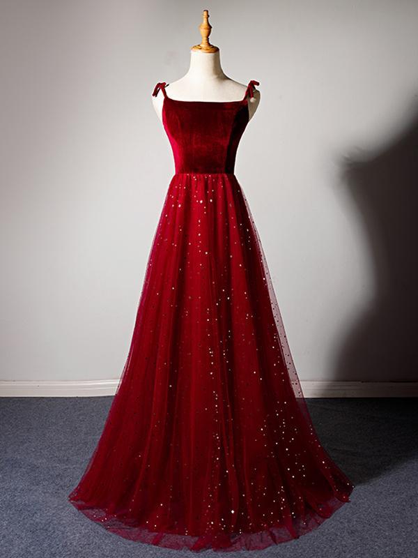 strapless open back dress Elegant Halter Straps Ombre Burgundy Long Chiffon Prom Dress SH1148 –  shinydress main image 0