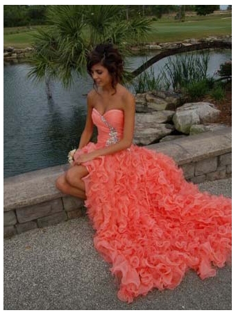 Pink and Orange Prom Dresses