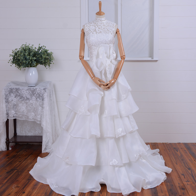 Vintage Inspired High Neck Wedding Dress Wedding Dress Lace Wedding Dress Mermaid Wedding Dress