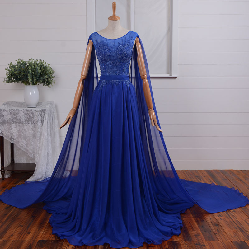 Long Royal Blue Tulle Chiffon Homecoming Dress,inexpensive Cocktail Gowns With Rhinestones,chic Women Dresses For Prom Party.