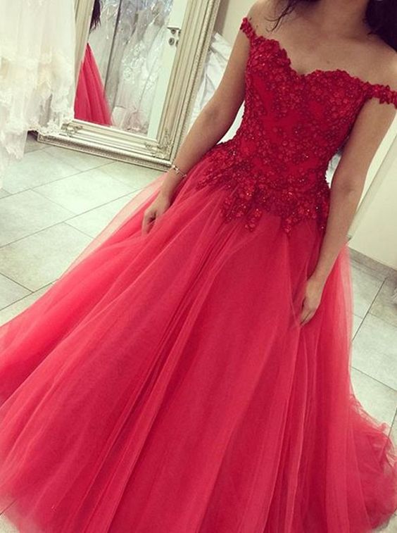 Melon with Pink Tulle Prom Dresses